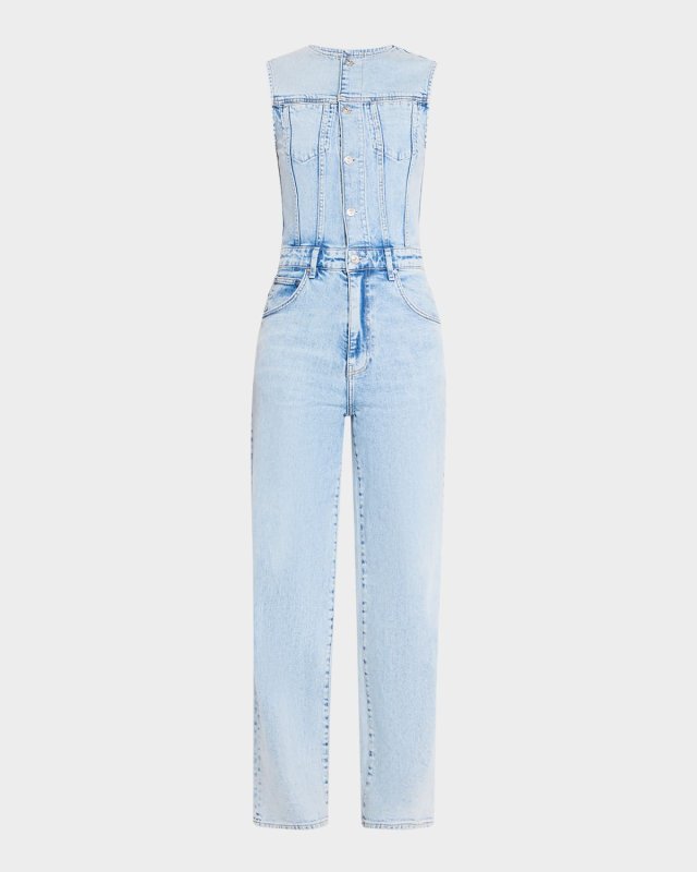 Cirie Sleeveless Denim Jumpsuit